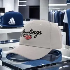 グレー Rawlings ローリングス ベースボールキャップ （55-59cm）
