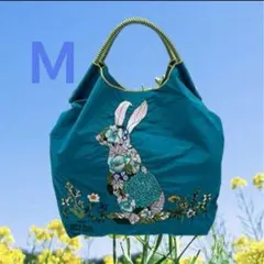 SUPER HAKKA×Ball&Chain 花うさぎ刺繍【Ｍ】ブルー