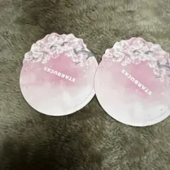 Starbucks 桜の花柄コースター 2枚セット　新品　未使用