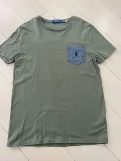 POLO Ralph Lauren ロゴ刺繍 オリーブグリーン TシャツM