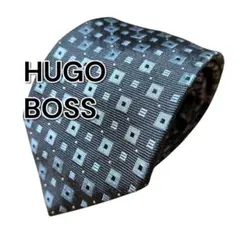 【HUGO BOSS】ヒューゴボス　グレー系　総柄　イタリア製