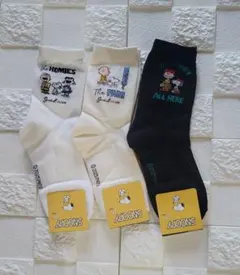 新柄SNOOPY靴下3足セット