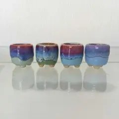 ミニミニ盆栽鉢セット　陶器植木鉢　多肉、豆盆栽、リトープス、サボテンに 638のサムネイル