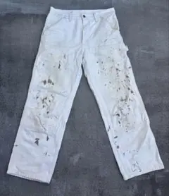 80's カーハートダブルニー　USA製　ホワイトパンツ 山田蓮 80's カーハートダブルニー USA製 ホワイトパンツ 山田蓮 - メルカリ