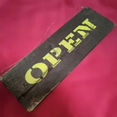 オープン・クローズ両面木製看板