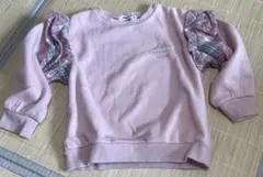 フリル袖 ピンク トレーナー Noel aime Bebe 100cm