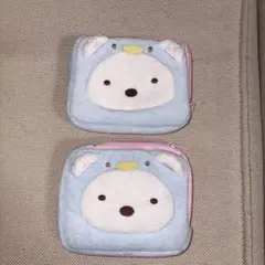 すみっコぐらし フリースポーチ 2個セット しろくま