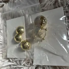 ゴールドボールピアス 2個セット