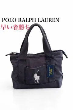 POLO RALPH LAUREN ミニトートバッグ キャンバス ビッグポニー