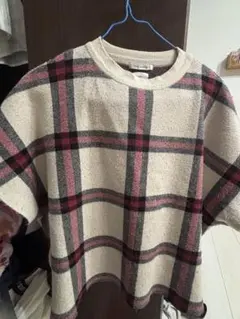 【ZARA】 チェック柄ポンチョ