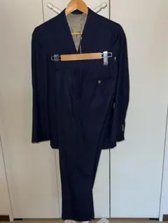 ★ 麻布テーラー ネイビースーツ ウール 42 44 春夏