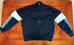 【一点物】アディダスオリジナルス　スウェット　ハーフジップ　トレフォイル　XL