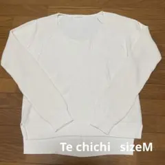 テチチ ニットセーター 長袖 ホワイト