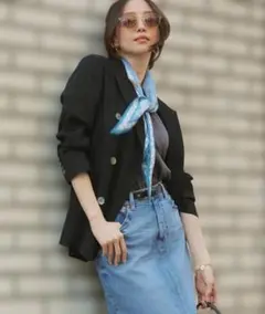 これから大活躍！23区　リネンレーヨンストレッチ ダブルJK