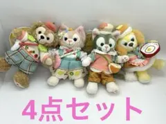 ワンダフルキッチンぬいぐるみバッジ4点セット　ダッフィー & フレンズ