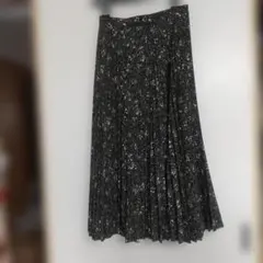 ヴィンテージ、CORDIER プリーツスカート 7-60 黒/白