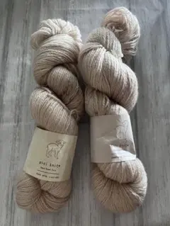 pici knit 手染めメリノリネン2ply 100g、2かせ
