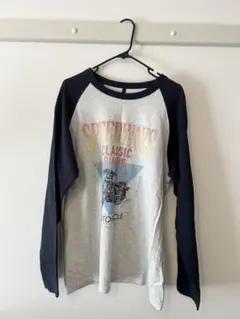 グレー/ネイビー ラグランスリーブTシャツ