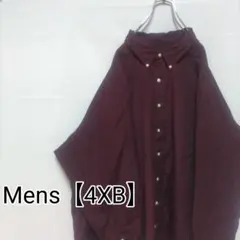 K64【US輸入】ラルフローレン　長袖シャツ【メンズ4XB】ボルドー