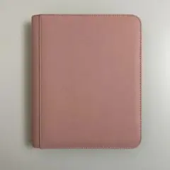 チャック付きカードバインダー ピンク 4ポケット 14ページ 112枚収納