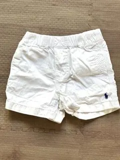 ラルフローレン ベビー ショートパンツ 12M 80 白 ホワイト ポニー刺繍