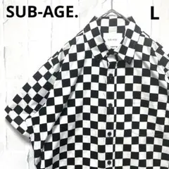 SUB-AGE. チェッカーフラッグ チェックシャツ 半袖 L 日本製 ボックスのサムネイル