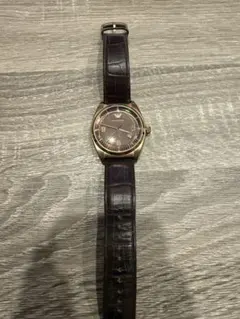 エンポリオアルマーニ腕時計 ブラウンダイヤル 本革ストラップ