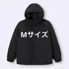 GU ウォームパデッドパーカ ブラック M