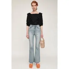 SLY HW FLARE PT-C WITHROICA ハイウエストフレアパンツ