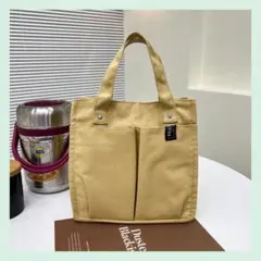 トートバッグ ベージュ ミニバッグ キャンバス 帆布 おしゃれ カジュアル ⑮