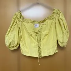 KEITA MARUYAMA イエローオフショルダーブラウス