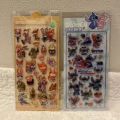 24h以内発送　ズートピア 立体シール ボンボンドロップシール　2枚 スティッチ