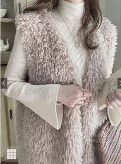 GRL ハイネックベルスリーブリブニットトップス［k9064b］アイボリー S