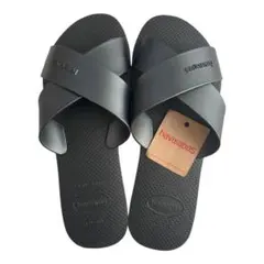 新品タグ付havaianas ハワイアナス ビーチサンダル ブラック39-40