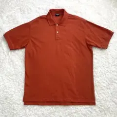 90s UNIQLO オールドユニクロ　半袖　ポロシャツ　オレンジ　ＸＬサイズ