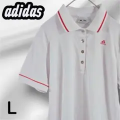 【adidas】 アディダス ゴルフ ポロシャツ ホワイト L レディース