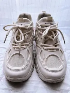 白　厚底　スニーカー　23.5〜24.0cm