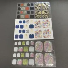 ネイルシール　フット用　３枚セット