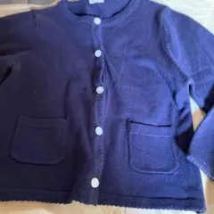 プティマイン　カーディガン　M 100-110cm ネイビー ボタン付き