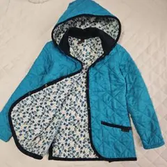 LAVENHAM ラベンハム キルティングジャケット 花柄コート ブルー水色