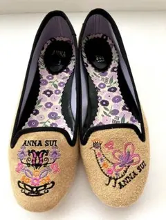 【美品】ANNASUI アナスイ フラットシューズ 21.5㎝