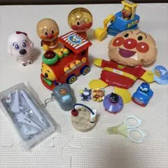 ★電池入り★アンパンマン JAL飛行機 ピジョン爪切り　おもちゃセット