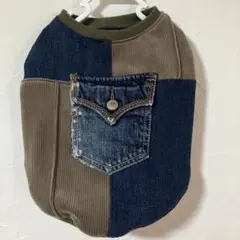 フレブルSサイズデニムリメイクハンドメイド犬服