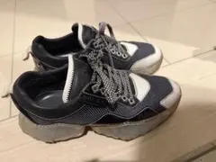 JIMMY CHOO スニーカー ブラック/ホワイト　ダイヤモンド