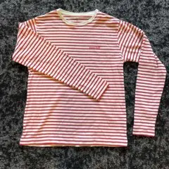 mont-bell 長袖カットソー 160cm 赤白ストライプ