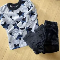 フリース 星柄 パジャマセット 100cm