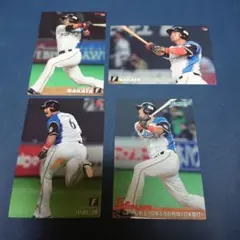 プロ野球チップス、北海道日本ハムファイターズ、中田 翔カード4枚セット