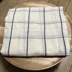 ホワイト×ネイビー　ボイルチェック
