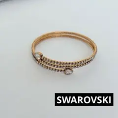 SWAROVSKI スワロフスキー ゴールドクリスタルダブルバングル　ストーンのサムネイル