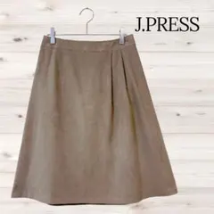 J.PRESS スウェード調 Aライン スカート ブラウン M 9号 美品◎のサムネイル